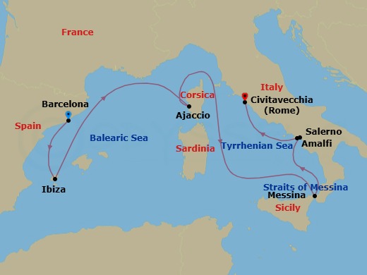 Itinerary map