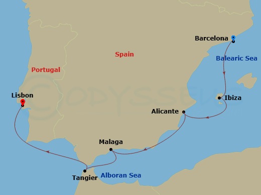 Itinerary map