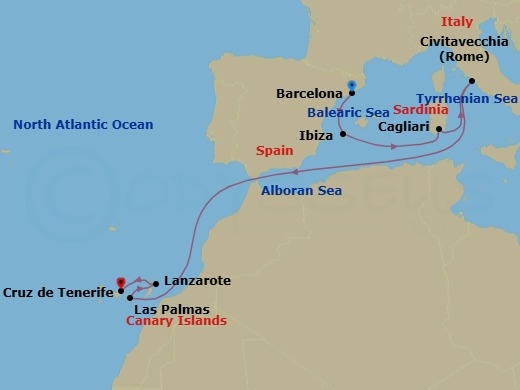 Itinerary map
