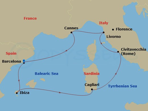 Itinerary map