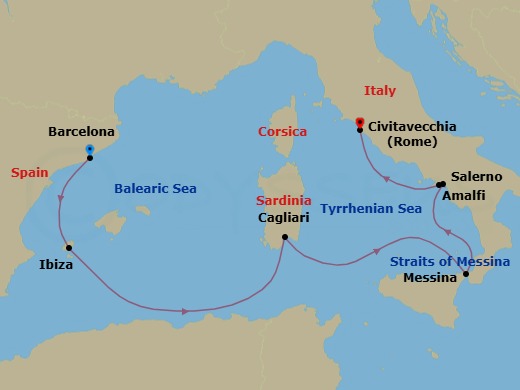 Itinerary map