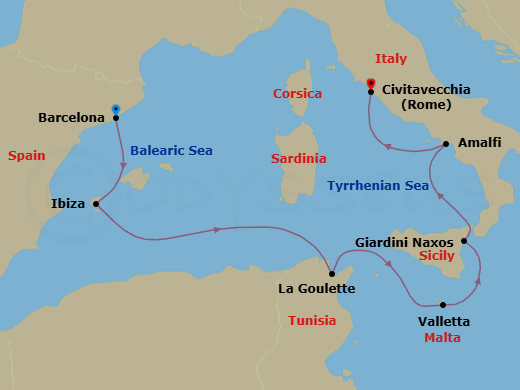 Itinerary map