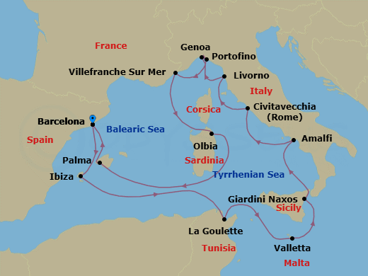 Itinerary map