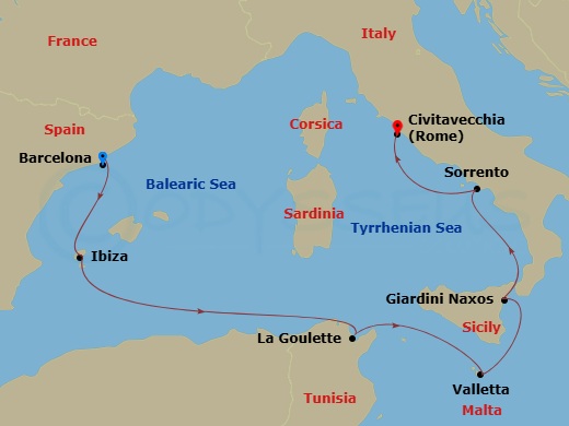 Itinerary map