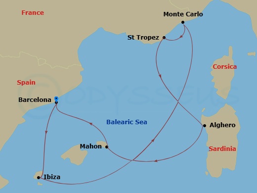 Itinerary map