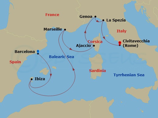 Itinerary map
