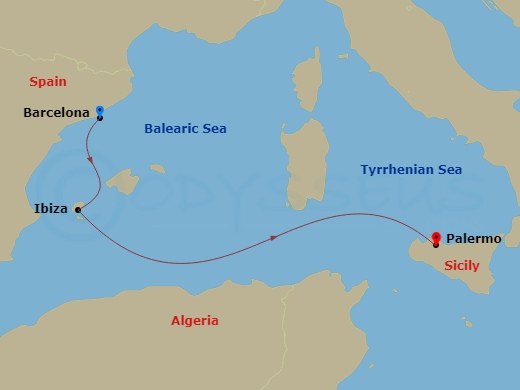 Itinerary map