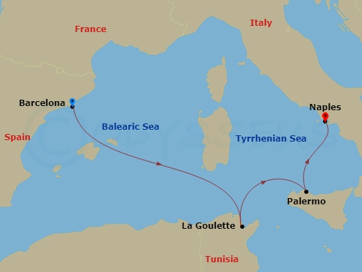 Itinerary map
