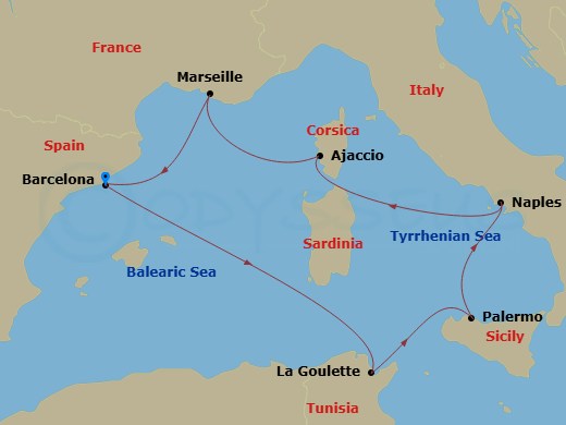 Itinerary map