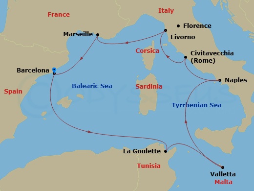 Itinerary map