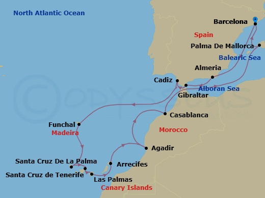 Itinerary map