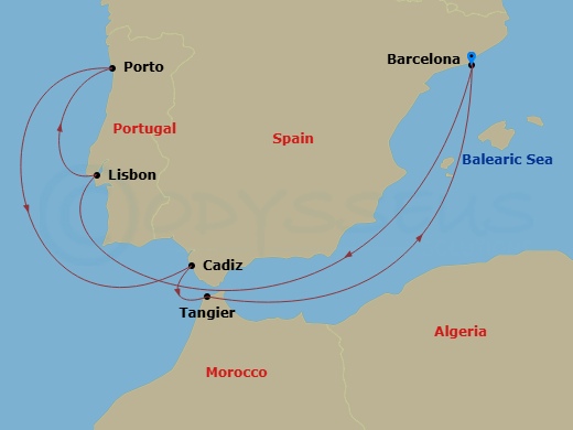 Itinerary map
