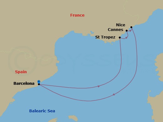 Itinerary map