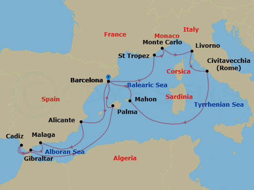 Itinerary map