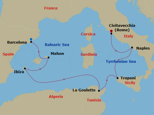 Itinerary map