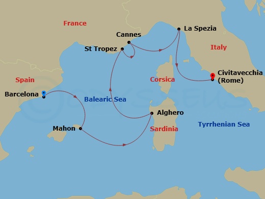 Itinerary map
