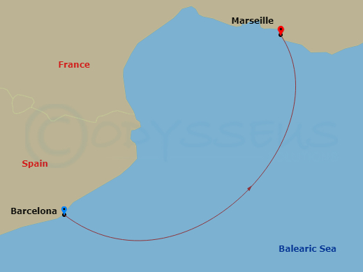 Itinerary map