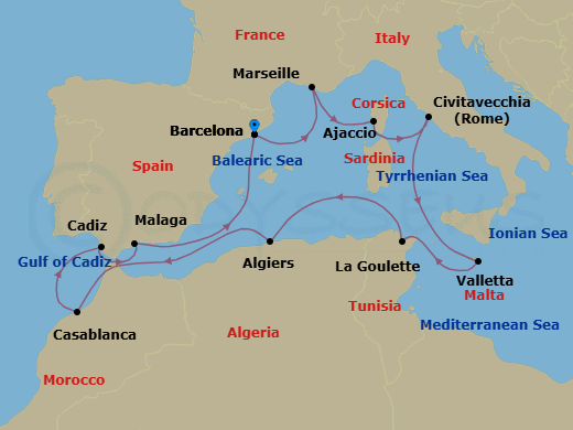 Itinerary map