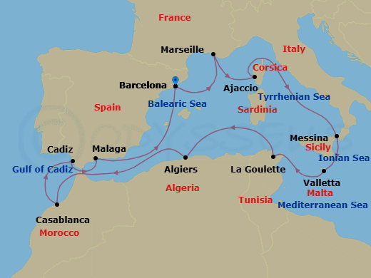 Itinerary map
