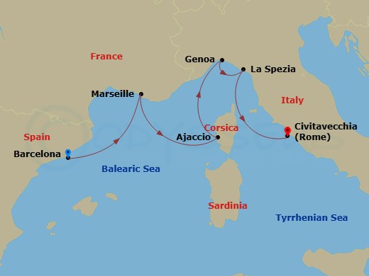 Itinerary map