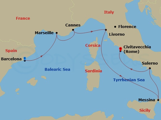 Itinerary map