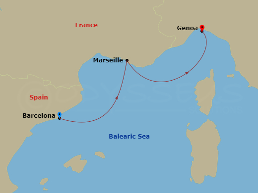 Itinerary map