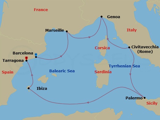 Itinerary map