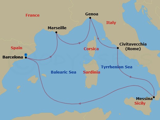 Itinerary map