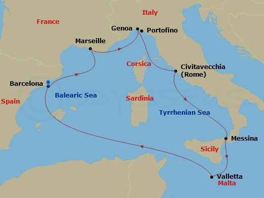 Itinerary map