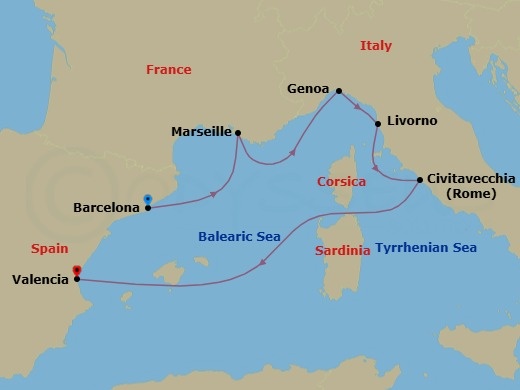 Itinerary map