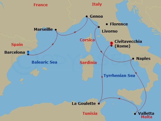Itinerary map