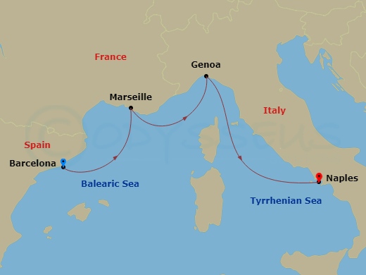 Itinerary map