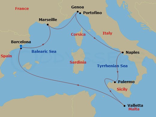Itinerary map
