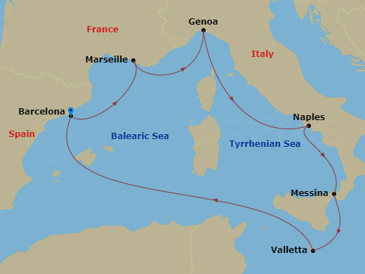 Itinerary map