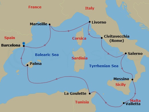 Itinerary map