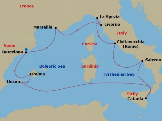 Itinerary map