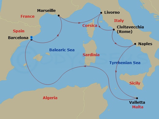 Itinerary map