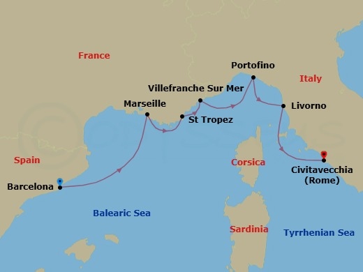 Itinerary map