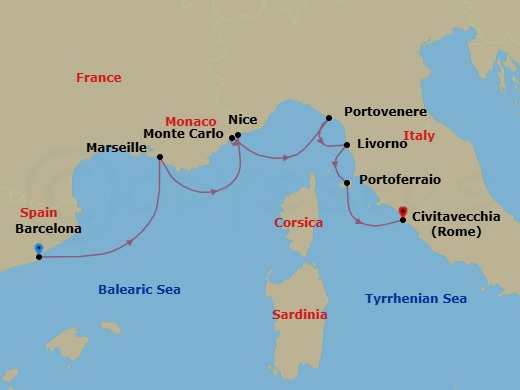 Itinerary map