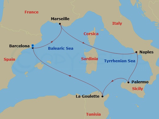 Itinerary map