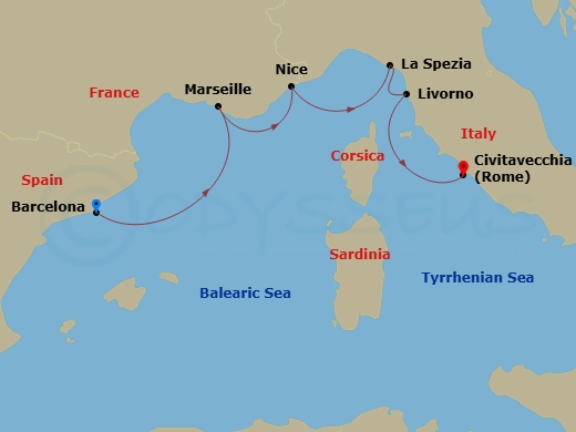 Itinerary map