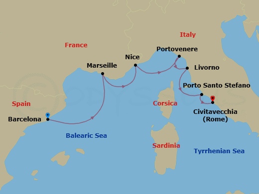 Itinerary map