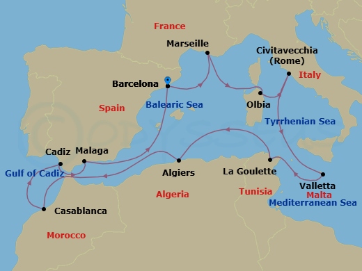 Itinerary map