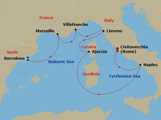 Itinerary map