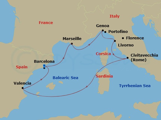 Itinerary map