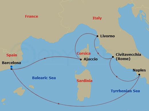Itinerary map