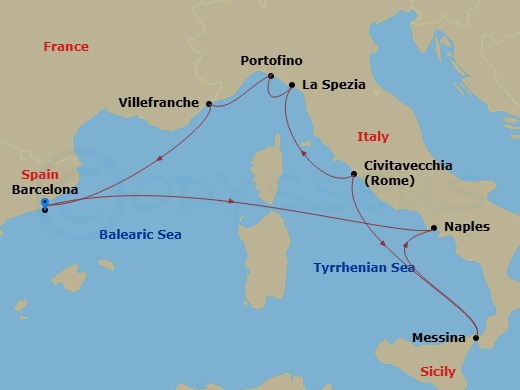 Itinerary map