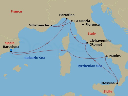 Itinerary map