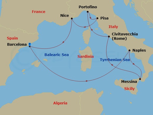 Itinerary map
