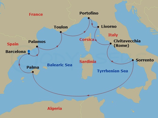 Itinerary map